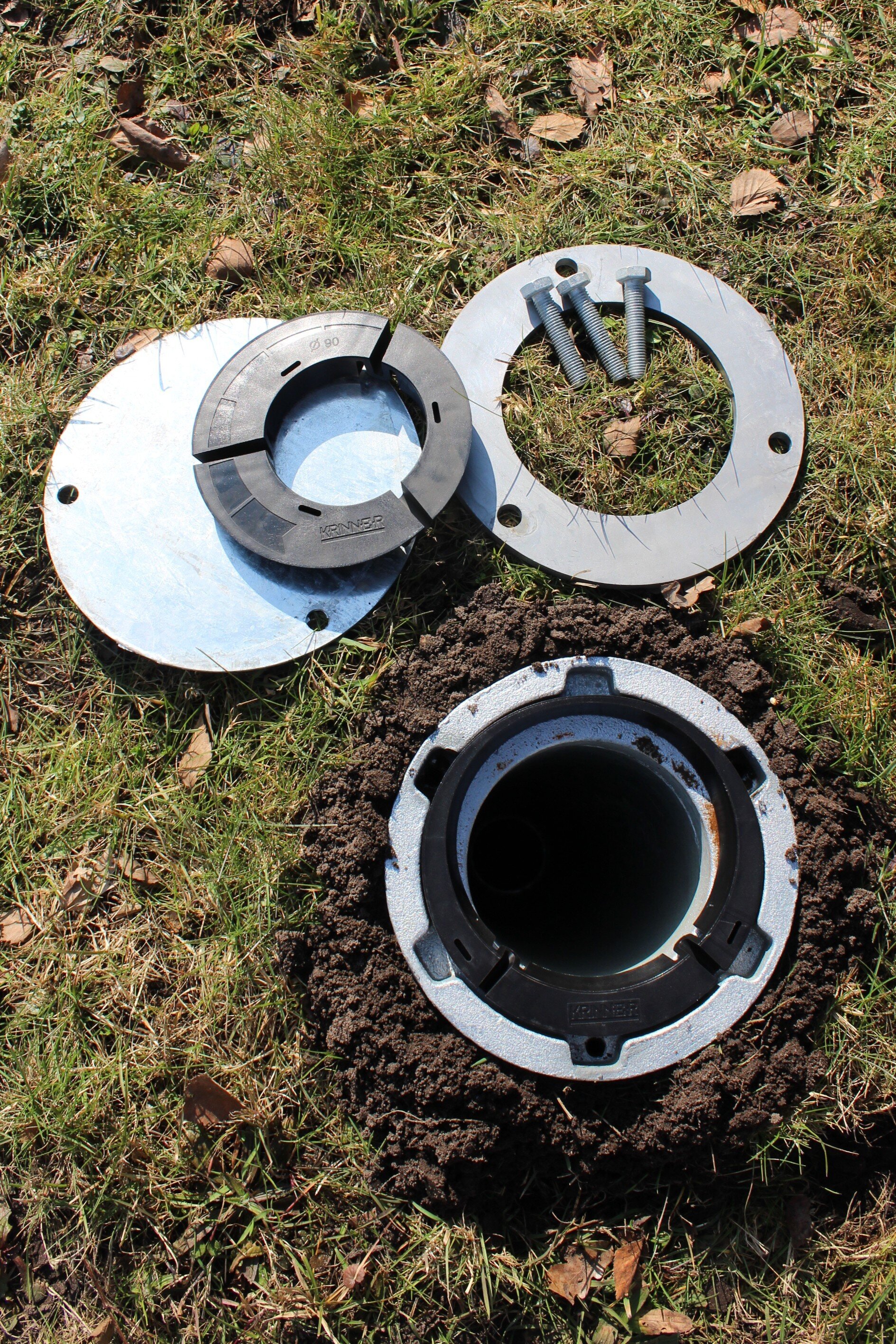 Einzelteile Exzentersatz für Schraubfundament KSF E 140 - für Fahnenmast Ø90mm oder Ø100mm